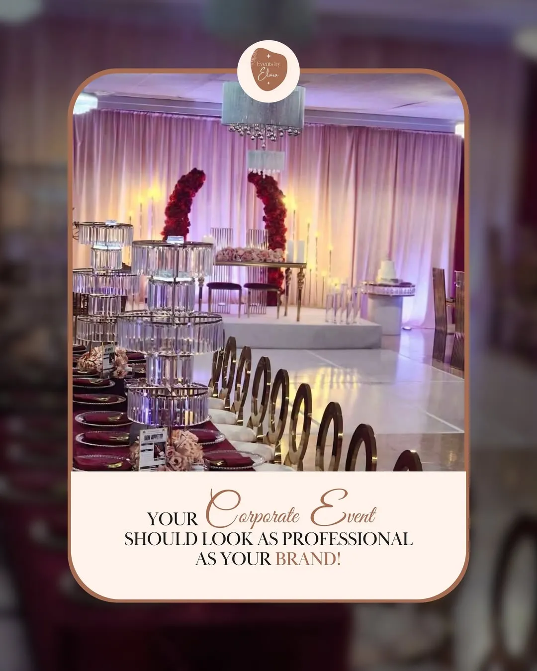 Luxury event setup by Elvira